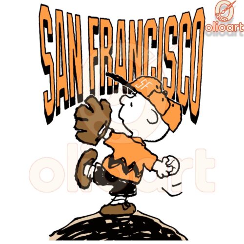 Charlie Brown San Francisco Baseball SVG Design