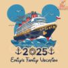 Custom Family Vacation 2025 Disney Cruise PNG with Name