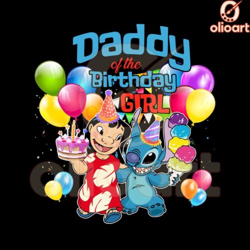 Daddy of the Birthday Girl Lilo Stitch PNG