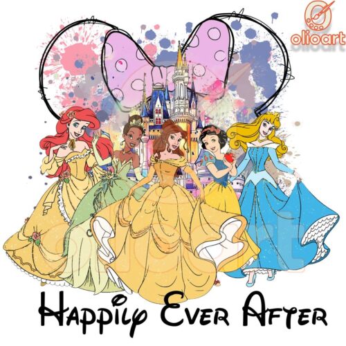 Disney Princess Minnie Head PNG Happily Ever After Design