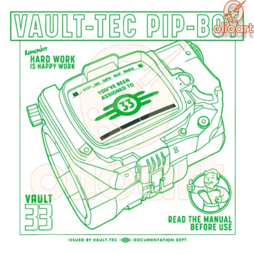 Fallout VaultTec PipBoy SVG File for Gamers