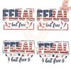 Feral and Free American Flag PNG Design