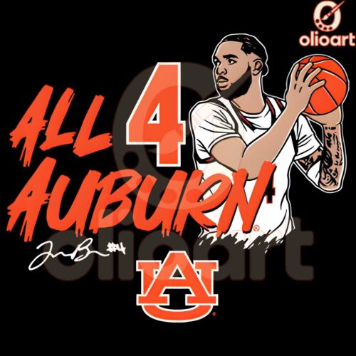 Johni Broome All for Auburn Tigers Basketball PNG