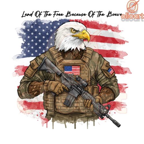 Land of the Free Home of the Brave Eagle PNG