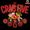 Maryland Basketball Crab Flag SVG The Crab Five Design