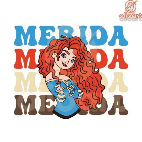 Merida Disney Princess PNG Brave and Bold Design