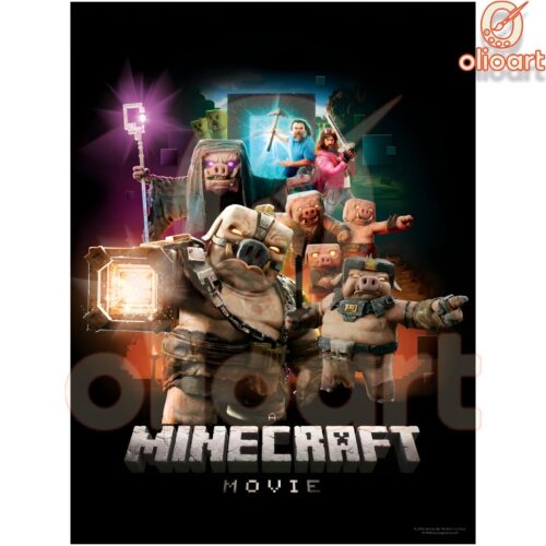 Minecraft Movie Piglin Poster HighQuality PNG
