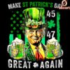 Retro 90s Trump St Patricks Day Great Again PNG