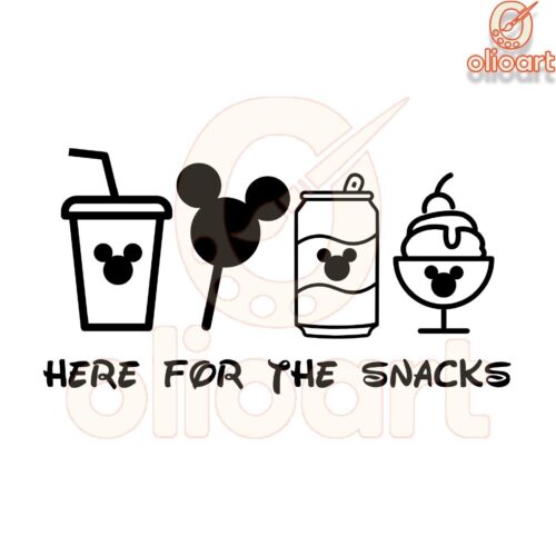 Retro Disney PNG Here for the Snacks