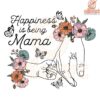 Retro Floral Mothers Day PNG Happiness Is Being Mama