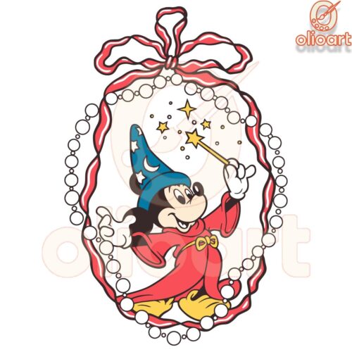 Retro Mickey Mouse Coquette Bow Magic Mirror SVG