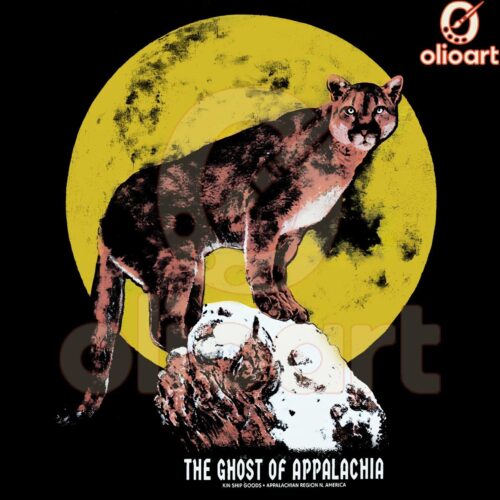 Retro Vintage Eastern Cougar PNG Ghost of Appalachia