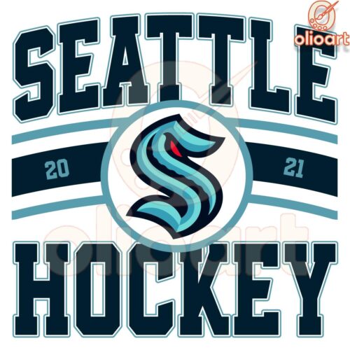 Seattle Kraken Vintage Hockey Logo 2021 SVG