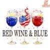 Sip in Style Red Wine Blue Flag Drinking PNG