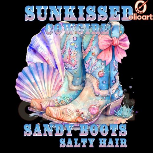 Sunkissed Cowgirl PNG Sandy Boots Salty Hair Vibes
