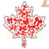 SVG Outline of Leaf Below Red Bow Text Canada Is Not for Sale