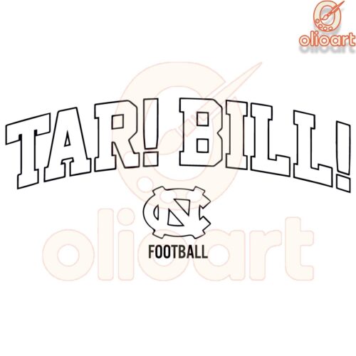 Tar Bill UNC Tar Heels Football SVG Show Your Carolina Pride
