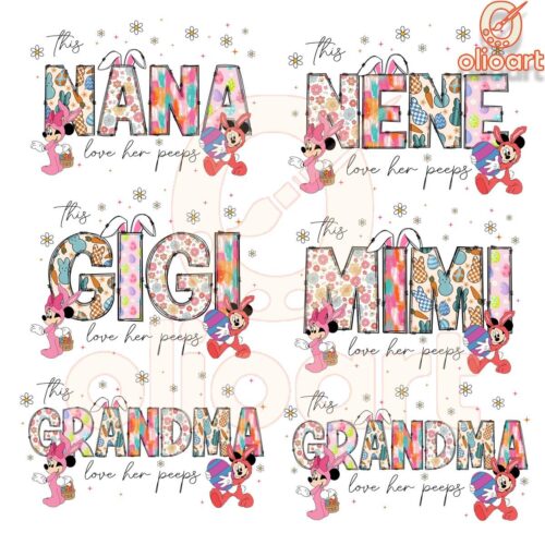 This Mama Loves Her Peeps Sleeve Bundle PNG