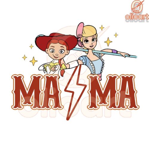 Toy Story Mama Rock Tour Jessie Bo Peep PNG Design