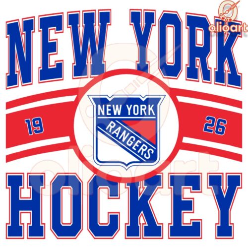 Vintage 1926 New York Rangers Hockey Logo SVG