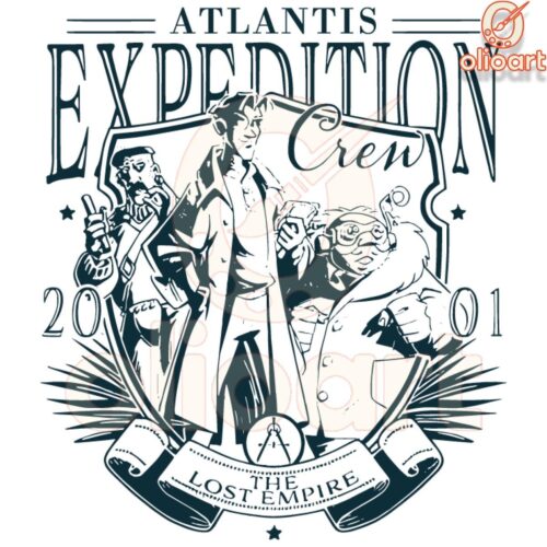 Vintage Disney Atlantis Expedition Crew 2001 SVG The Lost Empire