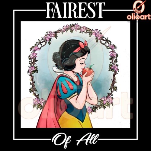 Vintage Disney Snow White Fairest of All PNG Design