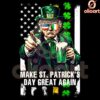 Vintage Shamrock Trump Flag PNG Make St Patricks Day Great