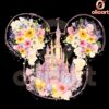 Watercolor Mickey Head with Disney Castle PNG