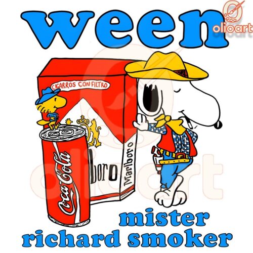 Ween Mister Richard Smoker Snoopy Cowboy SVG Design