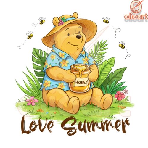 Winnie the Pooh Loves Summer PNG