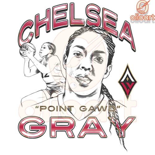 WNBA Chelsea Gray Point Gawd HandDrawn Portrait PNG