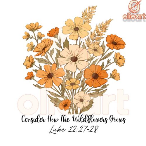 Consider the Wildflowers Luke 122728 PNG Design
