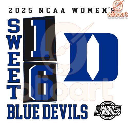 Duke Blue Devils 2025 Sweet 16 NCAA Basketball SVG Design