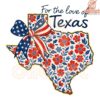 For The Love Of Texas Coquette Texas Map PNG