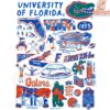 Gator Impressions Art University of Florida PNG Design