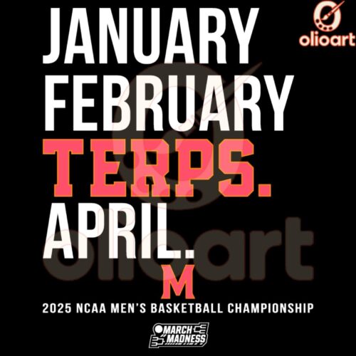 Maryland Terps SVG January to April Basketball Pride