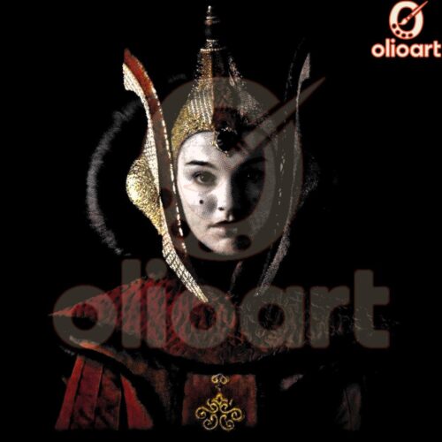 Retro Queen Amidala PNG Star Wars Phantom Menace Art