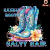Salty Hair Sandy Boots Summer Cowgirl PNG Design