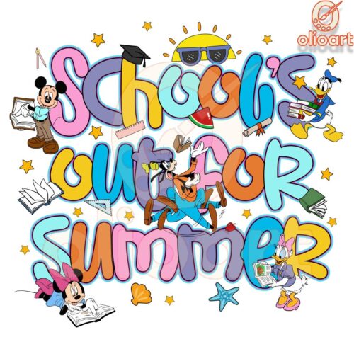 School Out For Summer Disney Friends Summer PNG