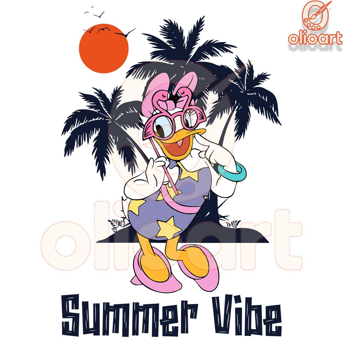 Sunny Disney Vibes with Daisy Duck Summer SVG
