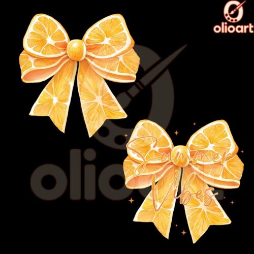 Sunny Lemon Bow PNG Perfect for Summer Vibes