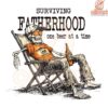 Surviving Fatherhood One Beer at a Time Skeleton PNG Design