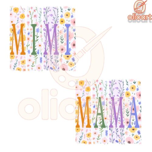 Vintage Floral Mimi Mama Mothers Day PNG Design